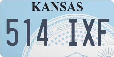 KS license plate 514IXF