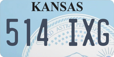 KS license plate 514IXG