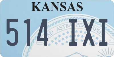 KS license plate 514IXI