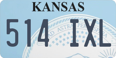 KS license plate 514IXL