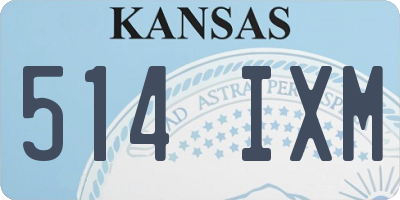 KS license plate 514IXM