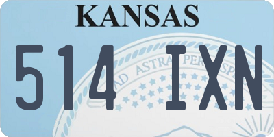 KS license plate 514IXN