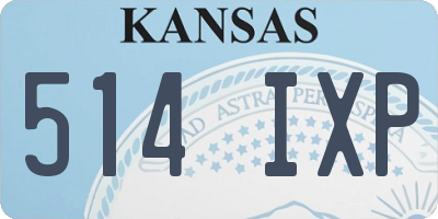 KS license plate 514IXP