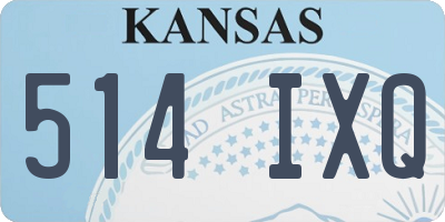 KS license plate 514IXQ