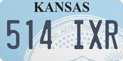 KS license plate 514IXR