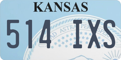 KS license plate 514IXS