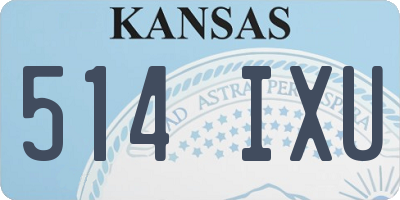 KS license plate 514IXU