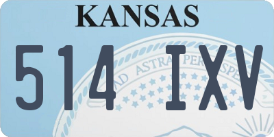 KS license plate 514IXV