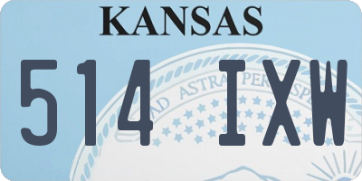 KS license plate 514IXW