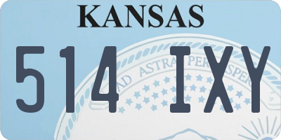 KS license plate 514IXY