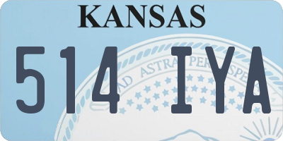 KS license plate 514IYA