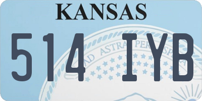 KS license plate 514IYB