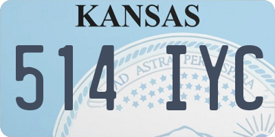 KS license plate 514IYC