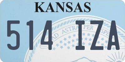 KS license plate 514IZA