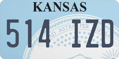 KS license plate 514IZD