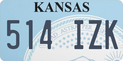 KS license plate 514IZK