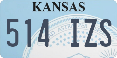 KS license plate 514IZS
