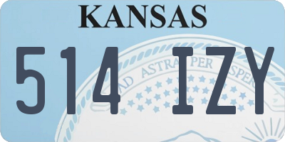 KS license plate 514IZY