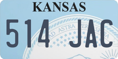 KS license plate 514JAC