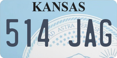 KS license plate 514JAG