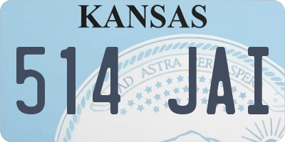 KS license plate 514JAI