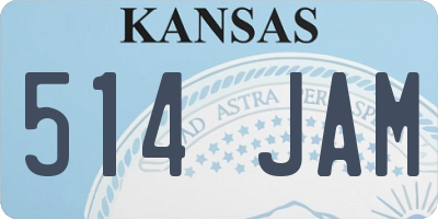 KS license plate 514JAM