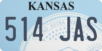 KS license plate 514JAS
