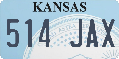 KS license plate 514JAX