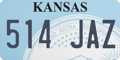 KS license plate 514JAZ