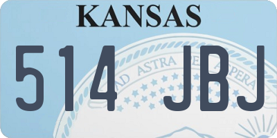 KS license plate 514JBJ