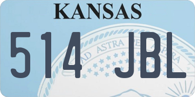 KS license plate 514JBL