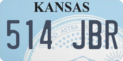 KS license plate 514JBR