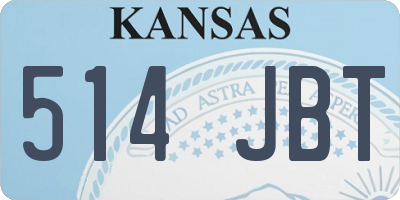KS license plate 514JBT