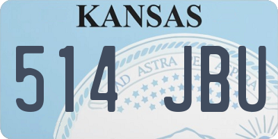 KS license plate 514JBU