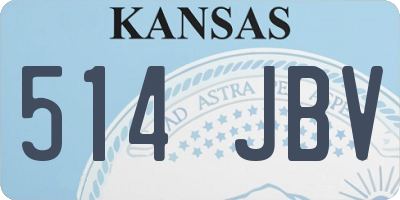 KS license plate 514JBV