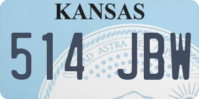 KS license plate 514JBW