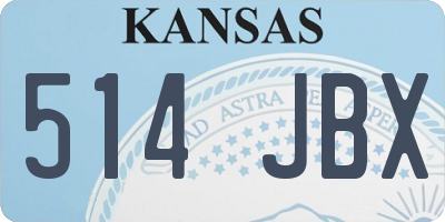 KS license plate 514JBX