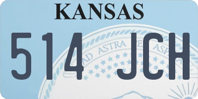 KS license plate 514JCH