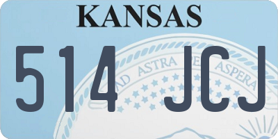 KS license plate 514JCJ