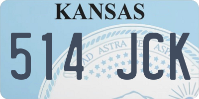 KS license plate 514JCK