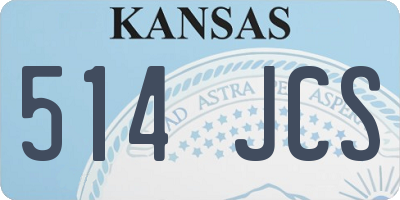 KS license plate 514JCS