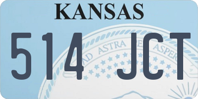 KS license plate 514JCT