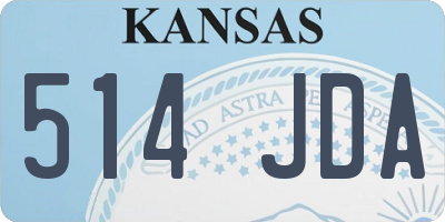 KS license plate 514JDA