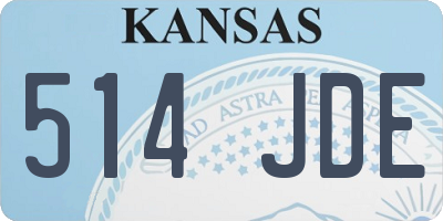 KS license plate 514JDE