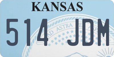 KS license plate 514JDM