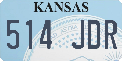 KS license plate 514JDR