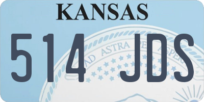 KS license plate 514JDS
