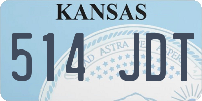 KS license plate 514JDT