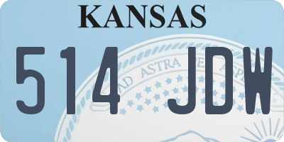 KS license plate 514JDW