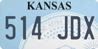 KS license plate 514JDX